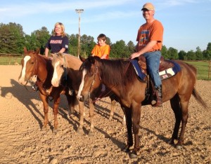 our family riding horses